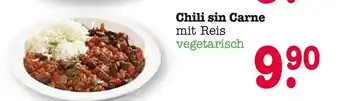 E-Center Chili sin carne mit reis Angebot