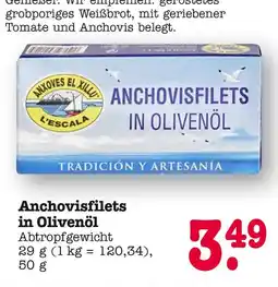 E-Center Anxoves el xillu l'escala anchovisfilets in olivenöl Angebot