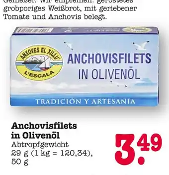 E-Center Anxoves el xillu l'escala anchovisfilets in olivenöl Angebot