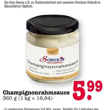 E-Center Scheck-in manufaktur champignonrahmsauce Angebot