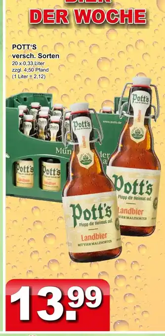 Getränkeparadies Gefromm Pott's landbier Angebot