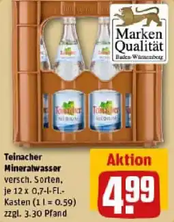 REWE Teinacher Mineralwasser Angebot