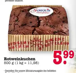 E-Center Check-in manufaktur rotweinkuchen Angebot
