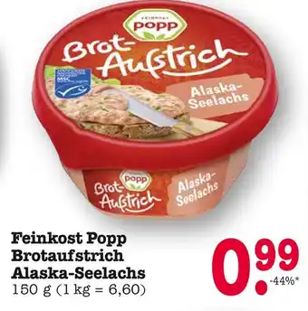 E-Center Feinkost popp brotaufstrich alaska-seelachs Angebot