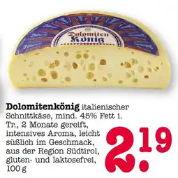 E-Center Dolomitenkönig italienischer schnittkäse Angebot