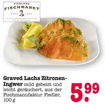 E-Center Fiedlers fischmarkt graved lachs zitronen-ingwer Angebot