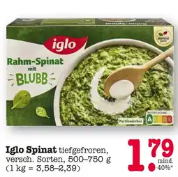 E-Center Iglo spinat Angebot