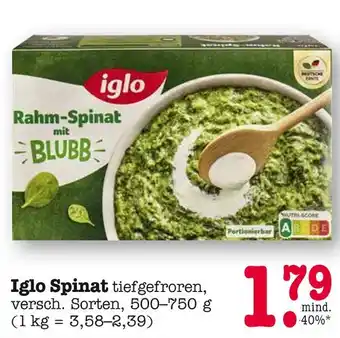 E-Center Iglo spinat Angebot