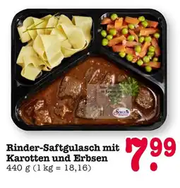 E-Center Rinder-saftgulasch mit karotten und erbsen Angebot