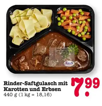 E-Center Rinder-saftgulasch mit karotten und erbsen Angebot