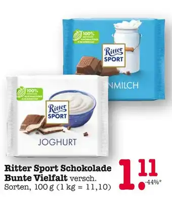 E-Center Ritter sport schokolade bunte vielfalt joghurt Angebot