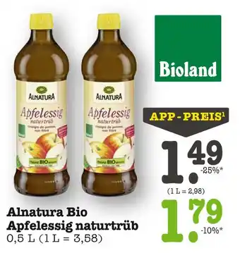 E-Center Alnatura apfelessig naturtrüb Angebot