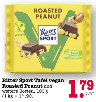 E-Center Ritter sport tafel vegan roasted peanut Angebot