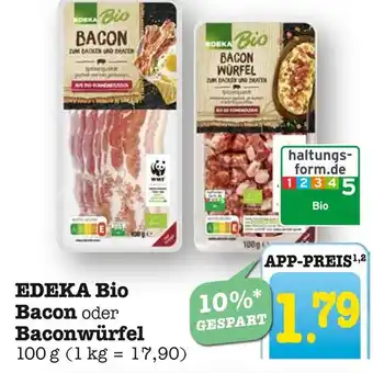 E-Center Edeka bio bacon Angebot