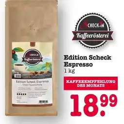 E-Center Check-in kaffeerösterei edition scheck espresso Angebot