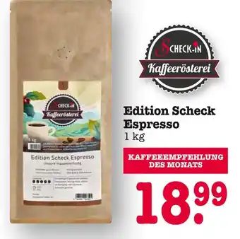 E-Center Check-in kaffeerösterei edition scheck espresso Angebot