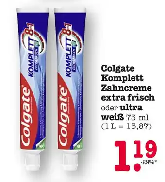 E-Center Colgate komplett zahncreme extra frisch Angebot