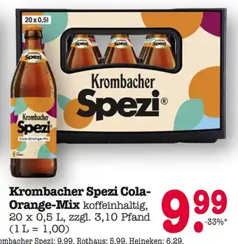 E-Center Krombacher spezi cola-orange-mix Angebot