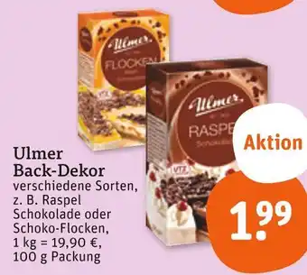 tegut Ulmer back-dekor raspel schokolade Angebot