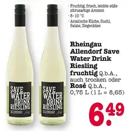 E-Center Allendorf save water drink riesling fruchtig q.b.a Angebot