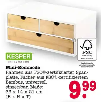 E-Center Kesper mini-kommode Angebot