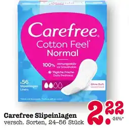 E-Center Carefree slipeinlagen cotton feel normal Angebot