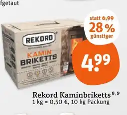 tegut Rekord kaminbriketts Angebot