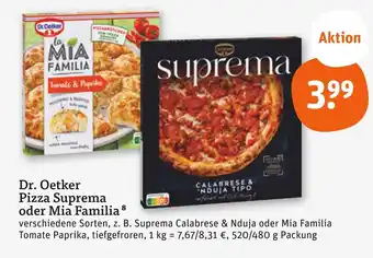 tegut Dr. oetker pizza suprema calabrese & nduja Angebot