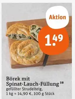 tegut Börek mit spinat-lauch-füllung Angebot