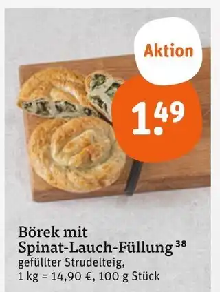 tegut Börek mit spinat-lauch-füllung Angebot