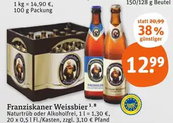 tegut Franziskaner weissbier naturrüb Angebot