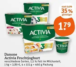 tegut Danone activia fruchtjoghurt Angebot