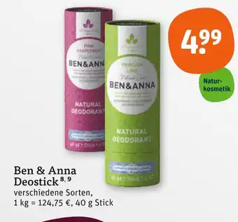 tegut Ben & anna deostick Angebot