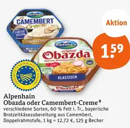 tegut Alpenhain obazda Angebot