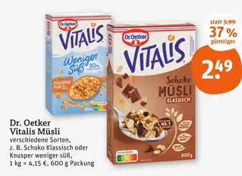 tegut Dr. oetker vitalis müsli schoko klassisch Angebot