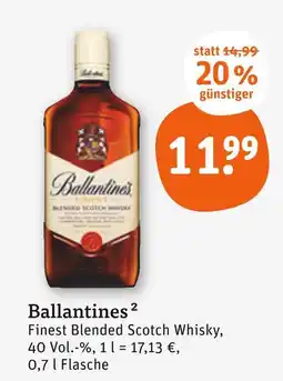 tegut Ballantines finest blended scotch whisky Angebot