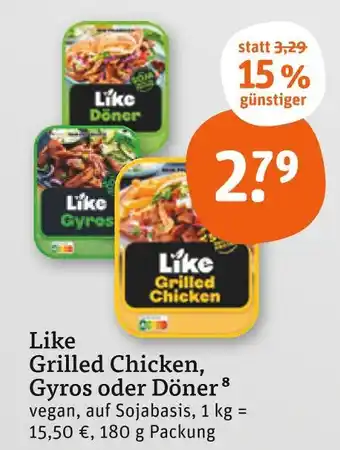 tegut Like grilled chicken Angebot