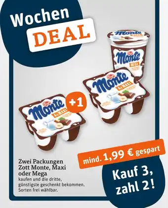 tegut Zott monte maxi Angebot