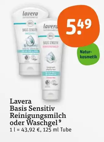 tegut Lavera basis sensitiv reinigungsmilch Angebot