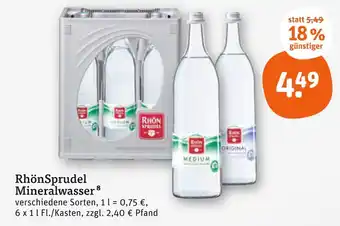 tegut Rhönsprudel medium Angebot