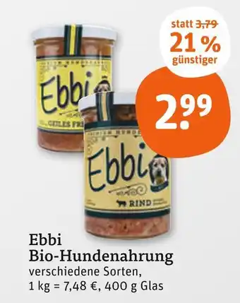 tegut Ebbi bio-hundenahrung Angebot