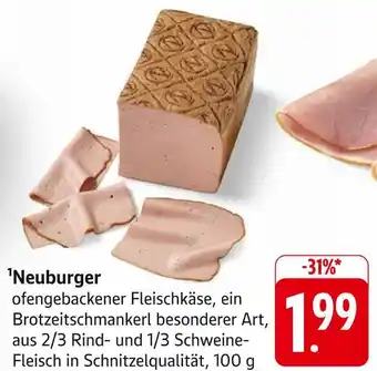 Edeka Neuburger ofengebackener fleischkäse Angebot