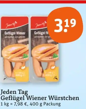 tegut Jeden tag geflügel wiener würstchen Angebot