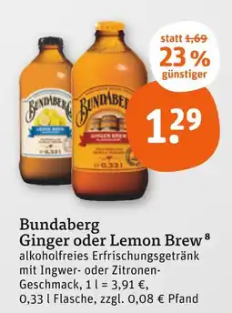 tegut Bundaberg ginger brew Angebot