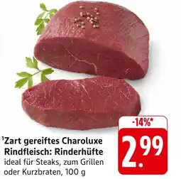 Edeka Zart gereiftes charoluxe rindfleisch: rinderhüfte Angebot