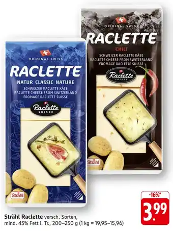 Edeka Strähl raclette natur classic nature Angebot