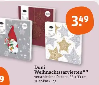 tegut Duni weihnachtsservietten Angebot