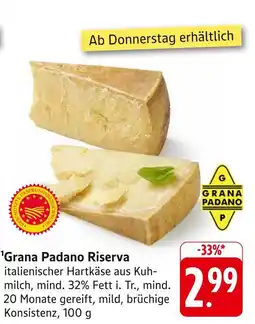 Edeka Grana padano grana padano riserva Angebot