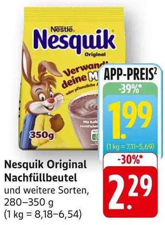 Edeka Nestlé nesquik original nachfüllbeutel Angebot