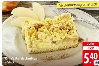 Edeka Oma’s apfelschnitten Angebot